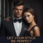 Men's Classic Pre-Tied Black Satin Bow Tie