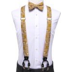 Men's Adjustable Paisley Suspender & Bowtie Set