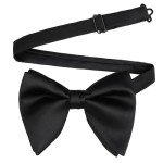 Men's Adjustable Velvet Bow Tie - Black