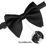 Men's Adjustable Velvet Bow Tie - Black
