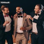 Classic Red and Black Bow Tie Set for Men