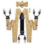 Men's Adjustable Paisley Suspender & Bowtie Set