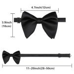 Men's Adjustable Velvet Bow Tie - Black