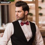 Classic Red and Black Bow Tie Set for Men