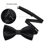 Barry.Wang Men's Satin Bow Tie Set with Cufflinks