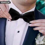 Classic Red and Black Bow Tie Set for Men