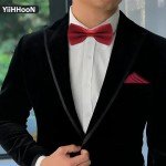 Classic Red and Black Bow Tie Set for Men