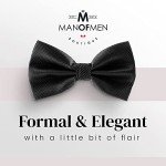Men's Pre-Tied Adjustable Bow Ties - Variety of Colors