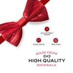 Men's Sequin Bow Ties - Adjustable, Color Options