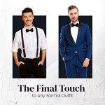 Men's Pre-Tied Adjustable Bow Ties - Variety of Colors