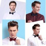 Men's Multicolor Pre-Tied Bow Tie Set