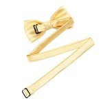 Yellow Silk Bow Tie for Kids - Adjustable