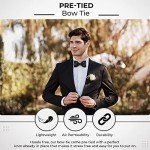 Gold Adjustable Strap Vegan Leather Bow Tie