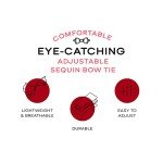 Men's Sequin Bow Ties - Adjustable, Color Options