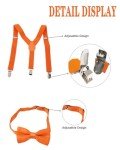 Men's Science Costume Outfit with Orange Suspenders