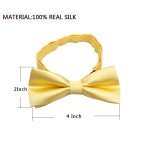 Yellow Silk Bow Tie for Kids - Adjustable