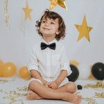 Yellow Silk Bow Tie for Kids - Adjustable