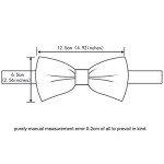 GUSLESON Men's Blue Bow Tie and Pocket Square Set