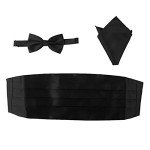 3-Piece Men's Bow Tie and Cummerbund Set