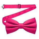 Hot Pink Pre-tied Bow Tie & Pocket Square Set