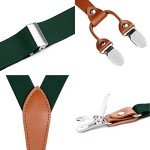 Men's Green Suspenders and Bowtie Set