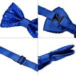 6 Pack Men's Sequin Bow Ties with Adjustable Straps