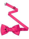 Hot Pink Pre-tied Bow Tie & Pocket Square Set