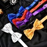 6 Pack Men's Sequin Bow Ties with Adjustable Straps
