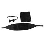 3-Piece Men's Bow Tie and Cummerbund Set