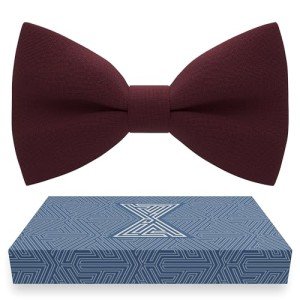 Dark Red Pre-Tied Bow Tie for Men