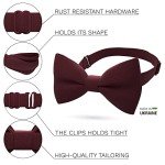 Dark Red Pre-Tied Bow Tie for Men