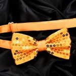 6 Pack Men's Sequin Bow Ties with Adjustable Straps