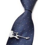 Silver Music Note Tie Clip for Men