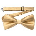Gold Bow Tie and Pocket Square Set for Men