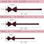 Dark Red Pre-Tied Bow Tie for Men