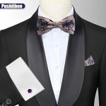 Vintage Floral Bow Tie Set for Men