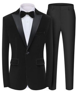 Men's Velvet 2-Piece Slim Fit Tuxedo Suit