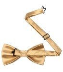 Gold Bow Tie and Pocket Square Set for Men
