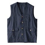 Men's Casual Linen V Neck Suit Vest