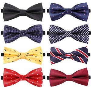 Adjustable Bow Ties for Men and Boys – 8 pcs