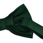 Dark Green Men's Bow Tie and Pocket Square Set
