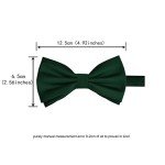 Dark Green Men's Bow Tie and Pocket Square Set