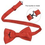 Men's Classic Pre-Tied Bow Tie Set - Black & Red