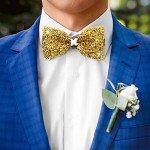 Adjustable Sequin Bow Ties for Men - 2 Pack