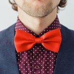 Men's Classic Pre-Tied Bow Tie Set - Black & Red