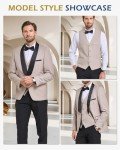 Slim Fit 3-Piece Men's Tuxedo Suit Set