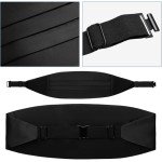 Men's Black Bow Tie, Pocket Square & Cummerbund Set