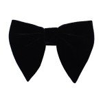Levao Men's Vintage Black Velvet Bow Tie