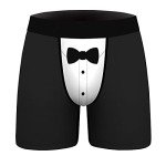 Men's Christmas Black Bow Tie Boxer Briefs