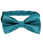 Alizeal Men's Dark Teal Bow Tie and Cufflinks Set